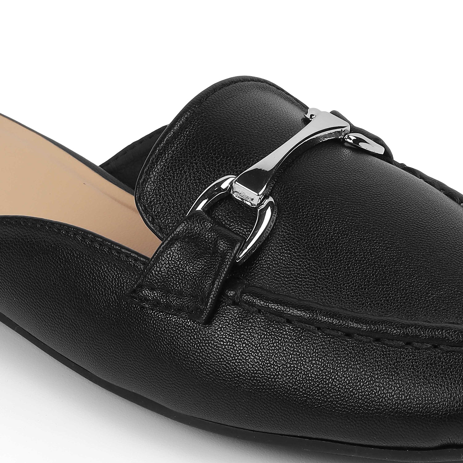 Tresmode Melsu Black Women's Casual Mules