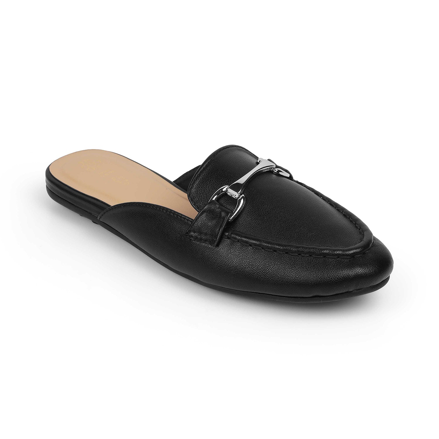 Tresmode Melsu Black Women's Casual Mules
