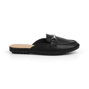 Tresmode Melsu Black Women's Casual Mules