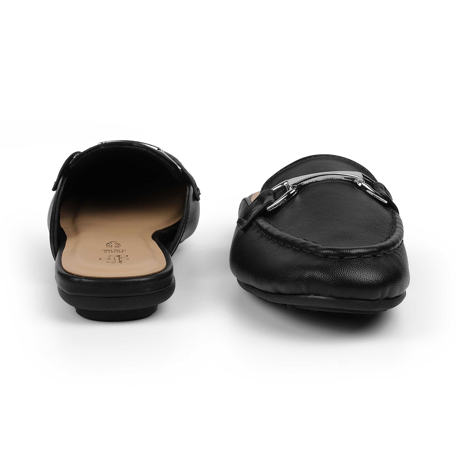 Tresmode Melsu Black Women's Casual Mules