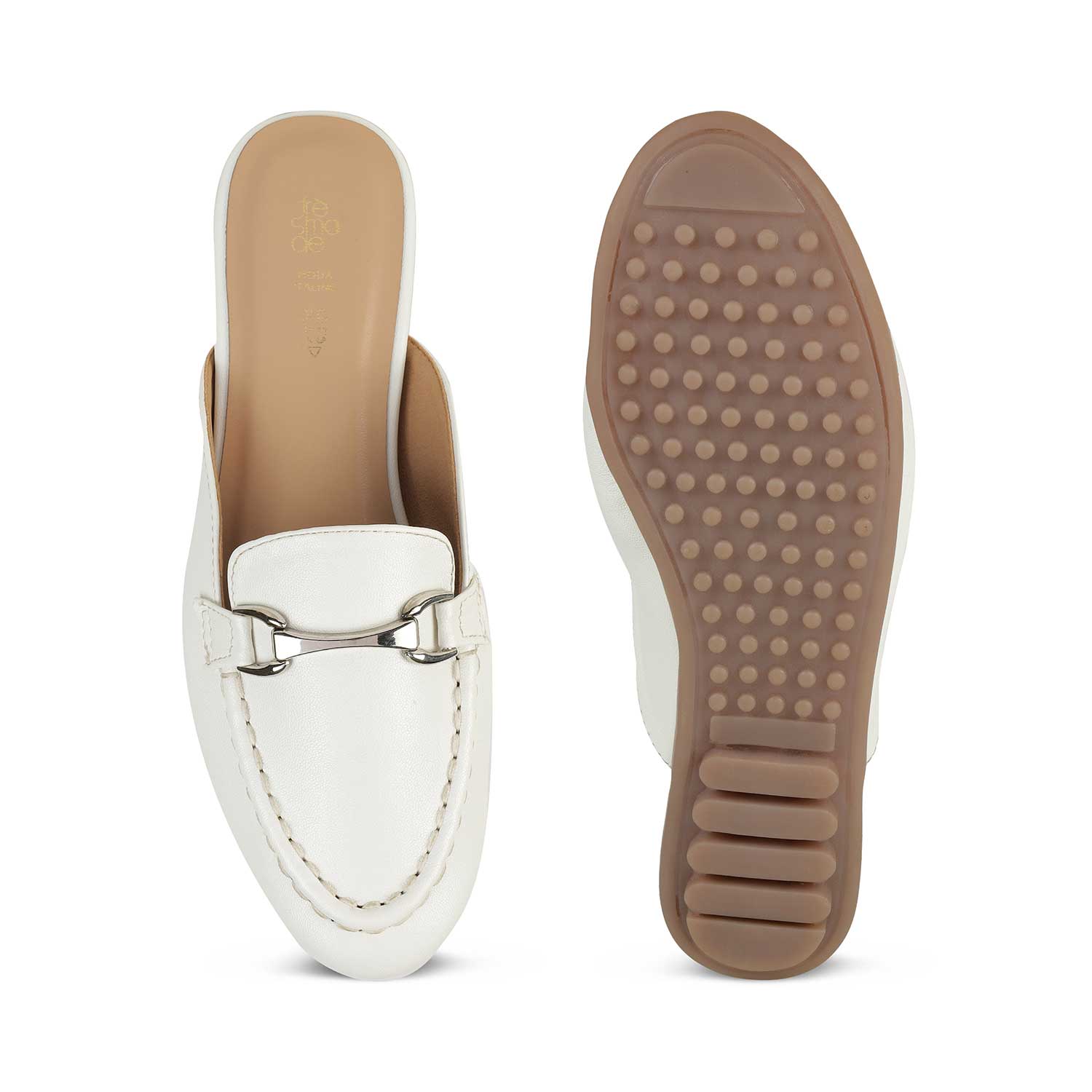 Tresmode Melsu White Women's Casual Mules