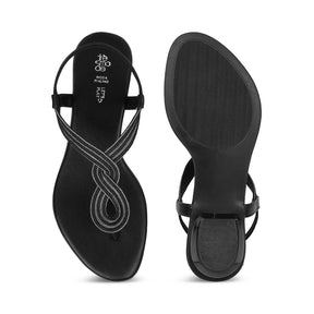 Tresmode Moglam Black Women's Dress Sandals