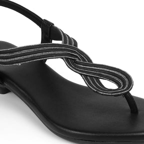 Tresmode Moglam Black Women's Dress Sandals