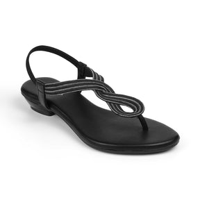 Tresmode Moglam Black Women's Dress Sandals