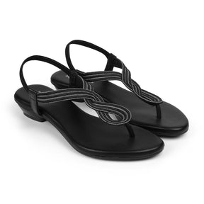 Tresmode Moglam Black Women's Dress Sandals
