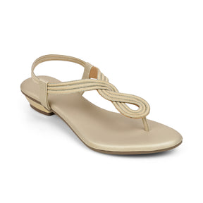 Tresmode Moglam Gold Women's Dress Sandals