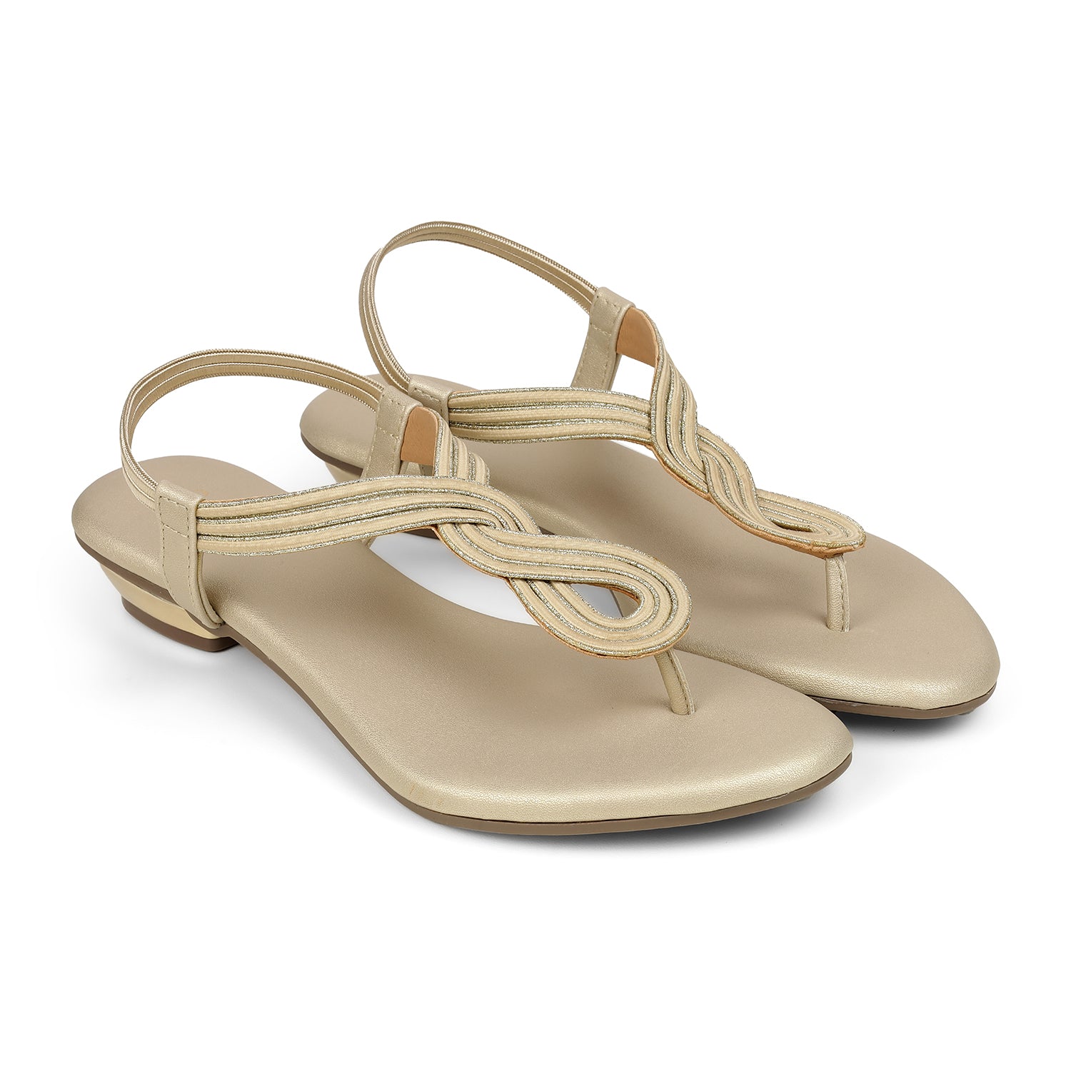Tresmode Moglam Gold Women's Dress Sandals