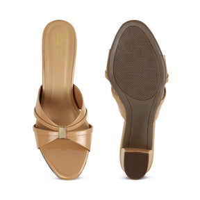 Tresmode Nav Chickoo Women's Dress Block Heel Sandals