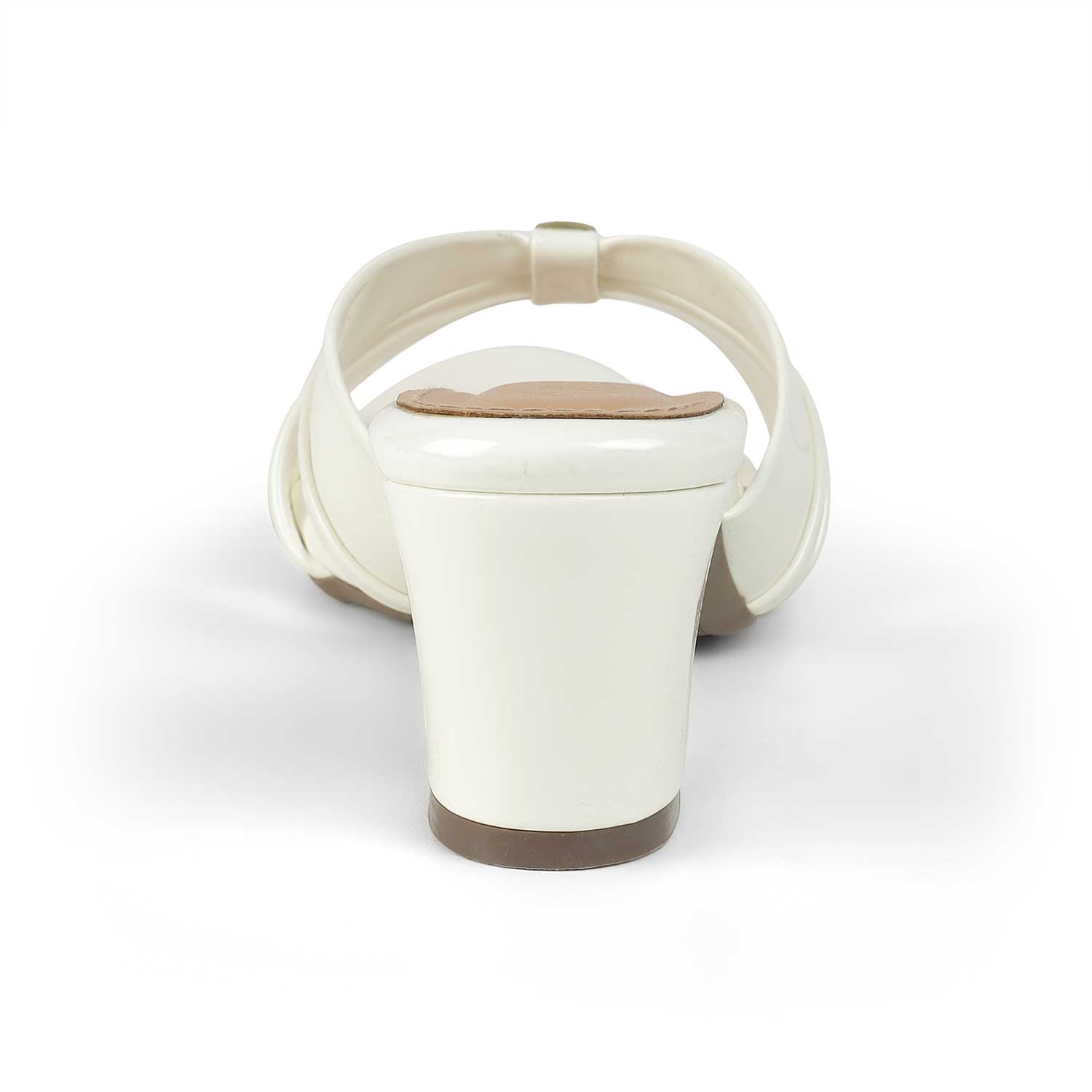 Tresmode Nav White Women's Dress Block Heel Sandals