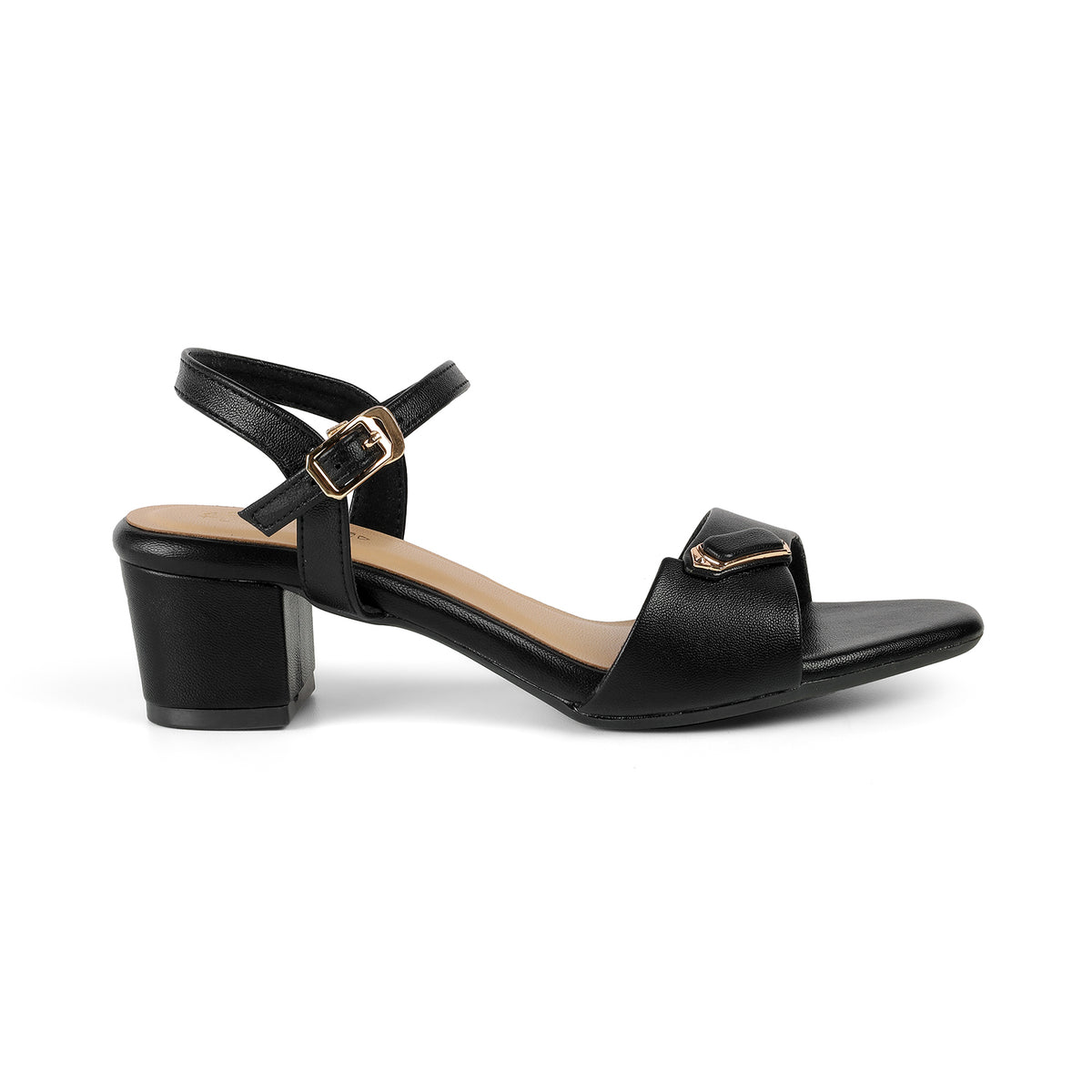 Tresmode Nemau Black Women's Dress Block Heel Sandals