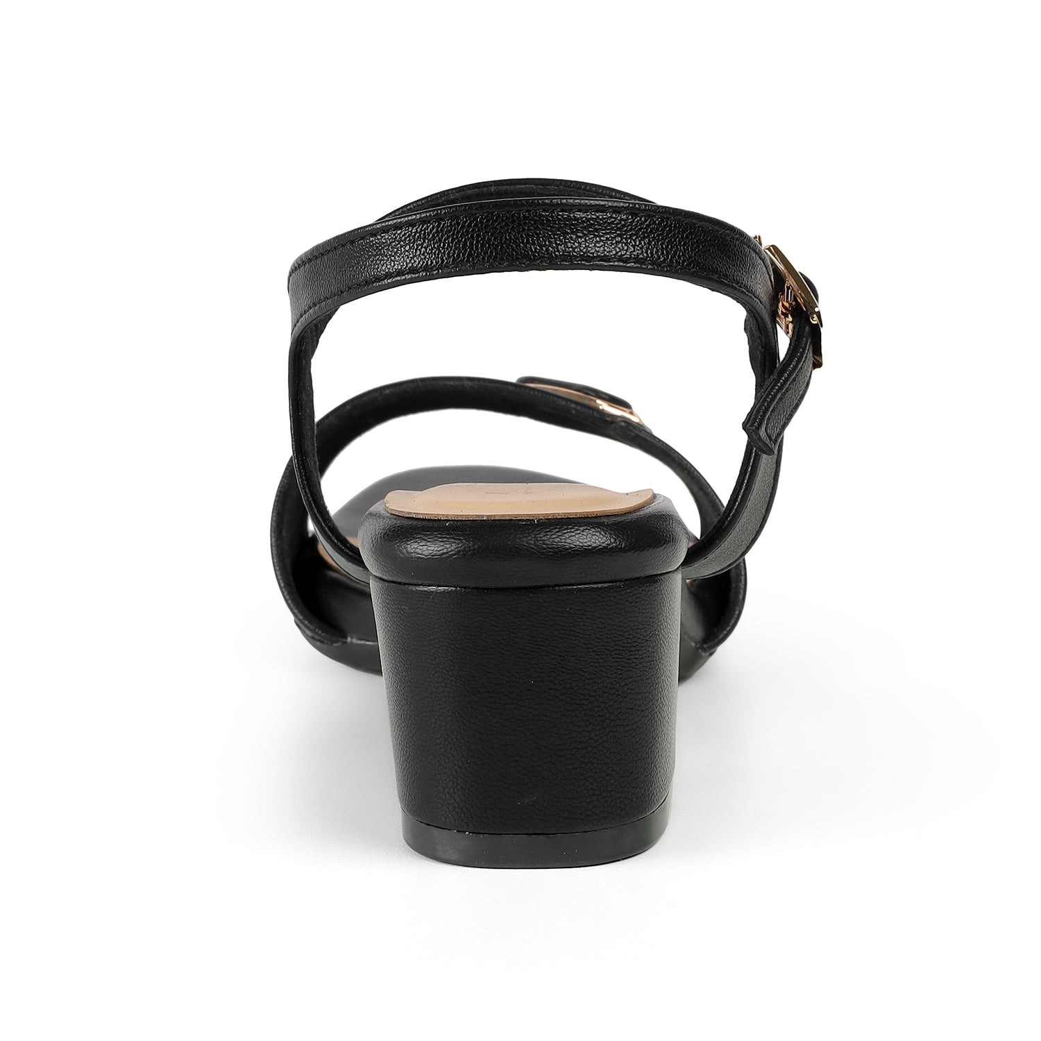 Tresmode Nemau Black Women's Dress Block Heel Sandals