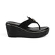 Tresmode Rouge Black Women's Dress Wedge Sandals