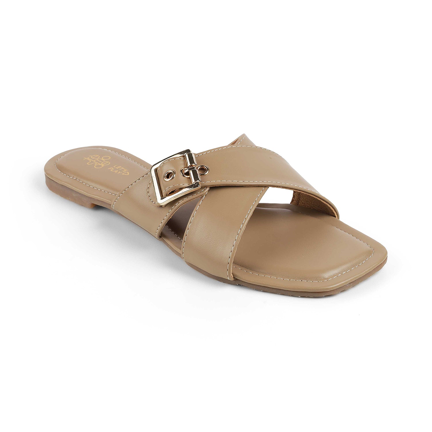 Women's Beige Flats Tresmode