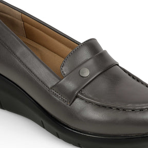 Tresmode Sugar Grey Women's Casual Wedge Loafers