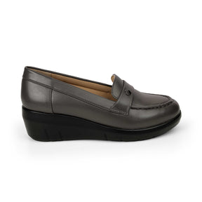 Tresmode Sugar Grey Women's Casual Wedge Loafers