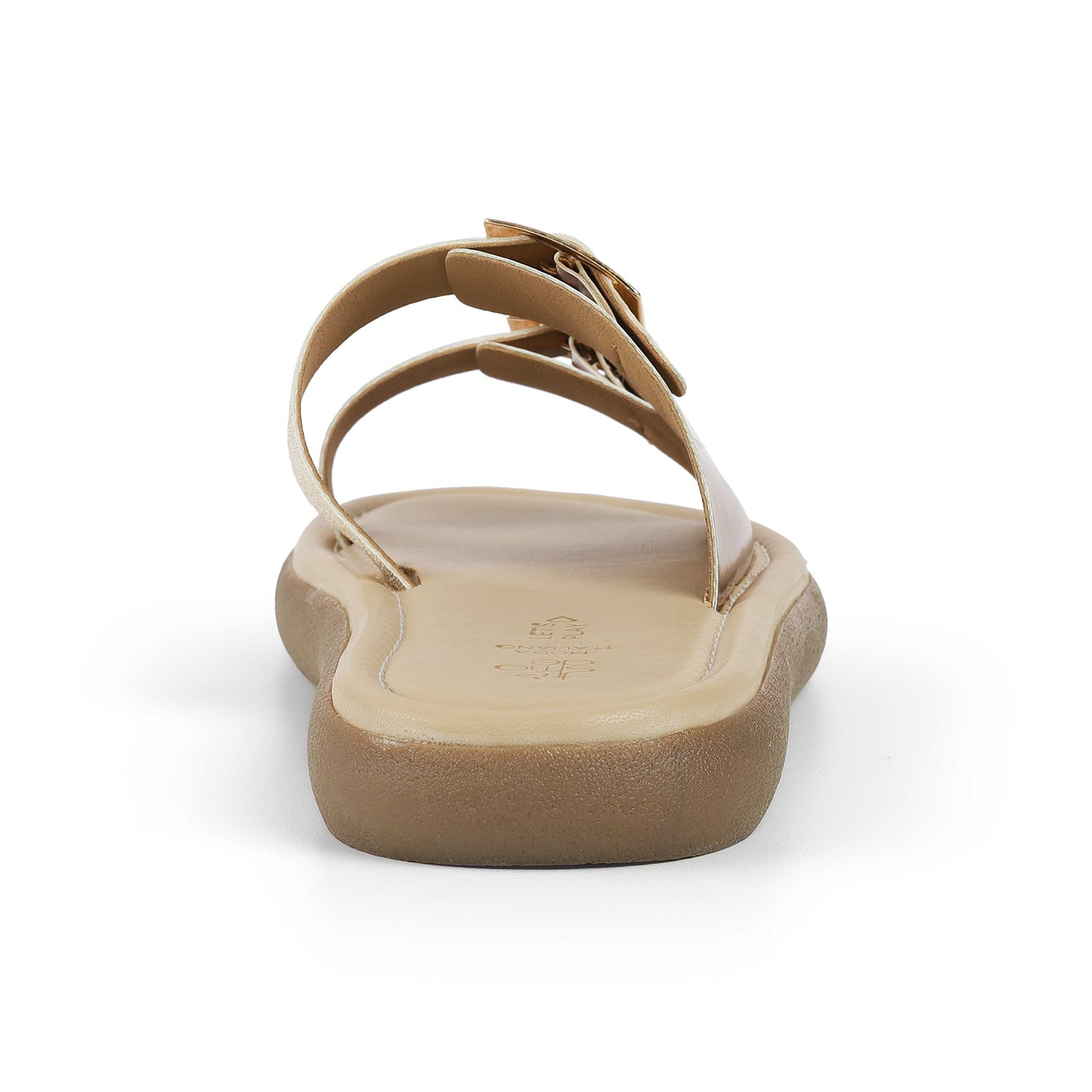 Tresmode Terra Champagne Women's Dress Platform Flats