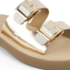 Tresmode Terra Gold Women's Dress Platform Flats