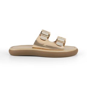 Tresmode Terra Gold Women's Dress Platform Flats