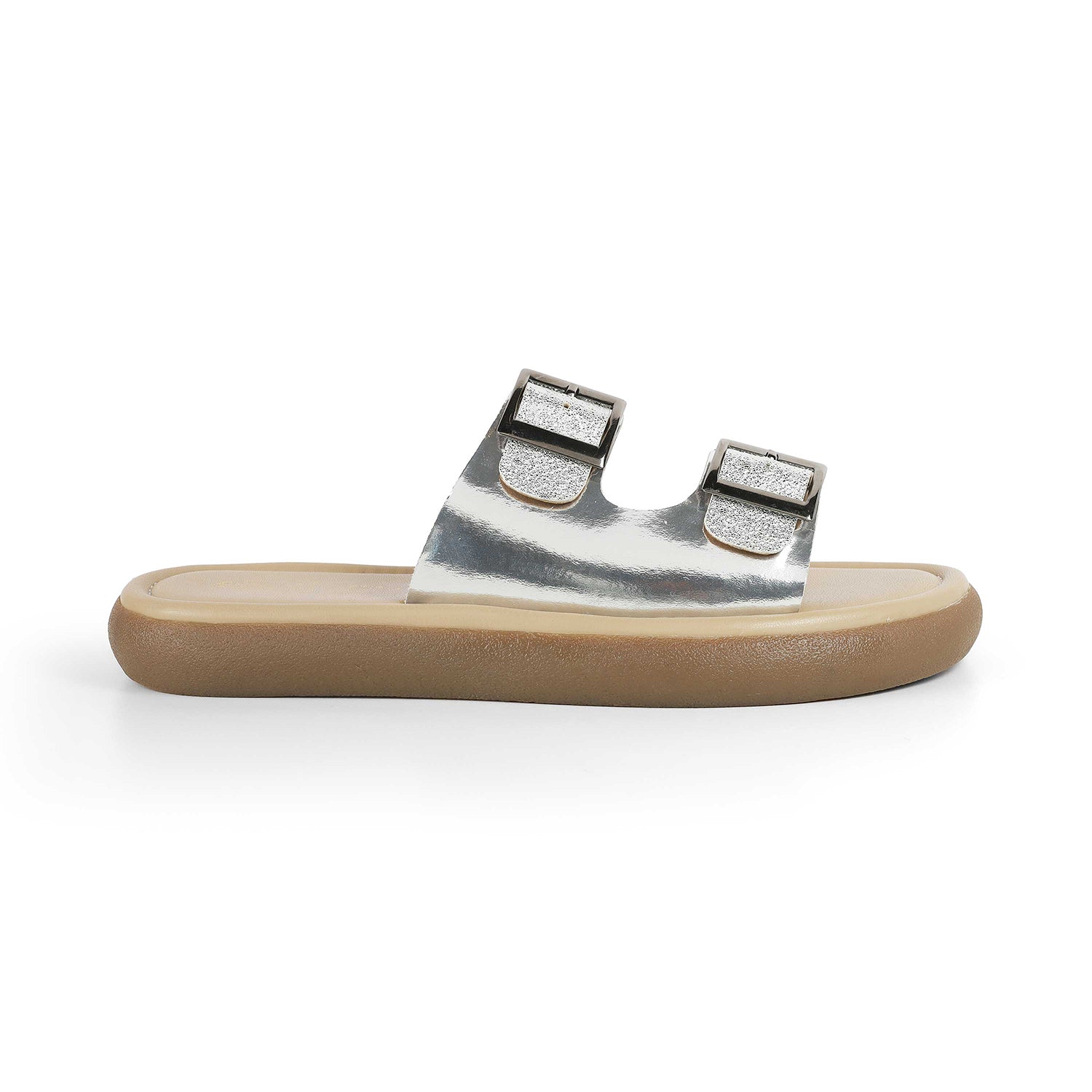 Tresmode Terra Silver Women's Dress Platform Flats