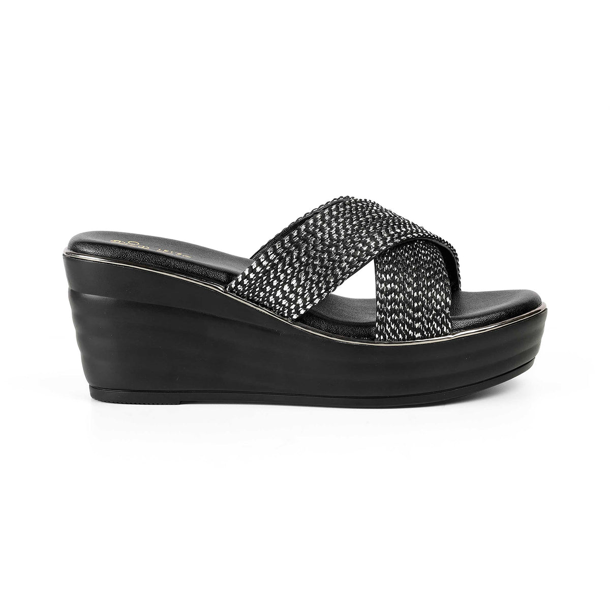 Tresmode Tulsa Black Women's Dress Wedge Sandals