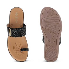 Tresmode Auma BlackWomen's Casual Platform Flats