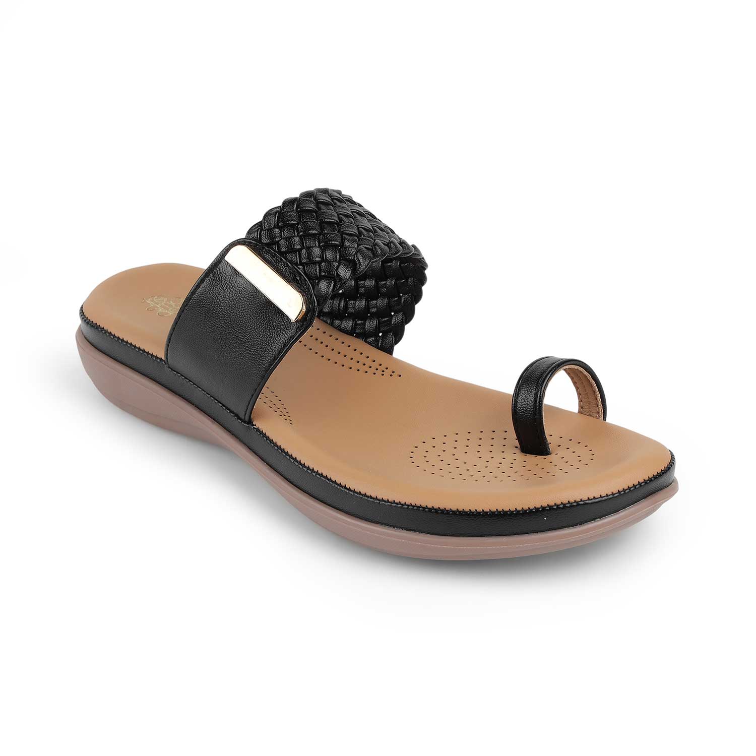 Tresmode Auma BlackWomen's Casual Platform Flats