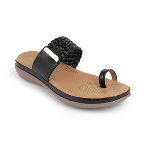Tresmode Auma BlackWomen's Casual Platform Flats