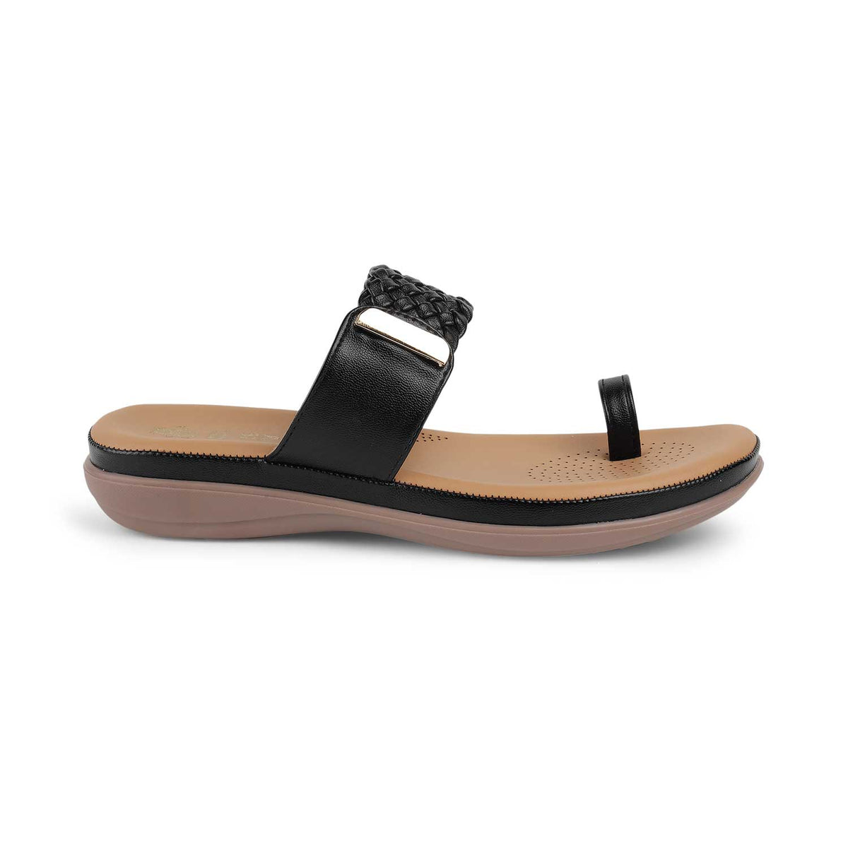 Tresmode Auma BlackWomen's Casual Platform Flats