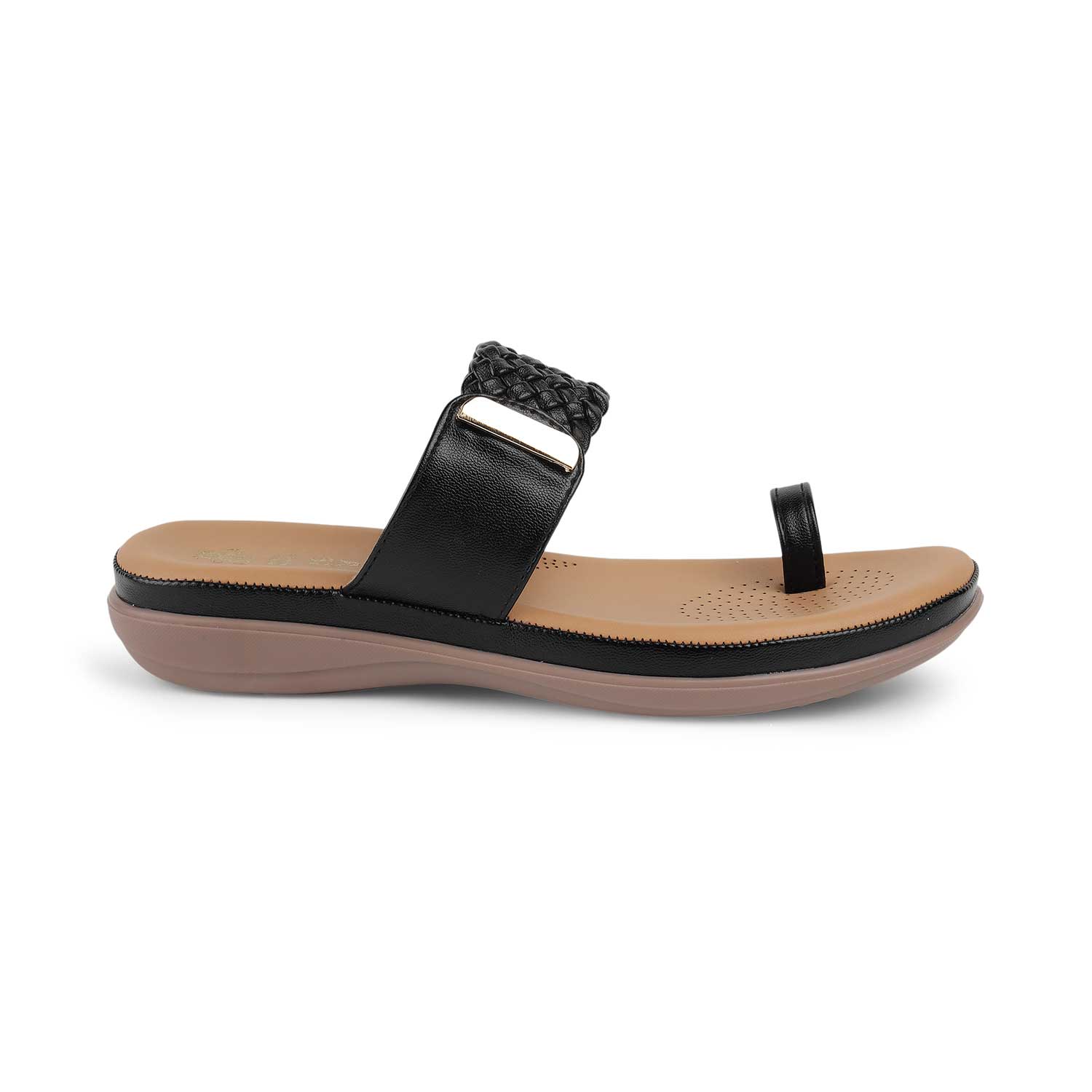 Tresmode Auma BlackWomen's Casual Platform Flats
