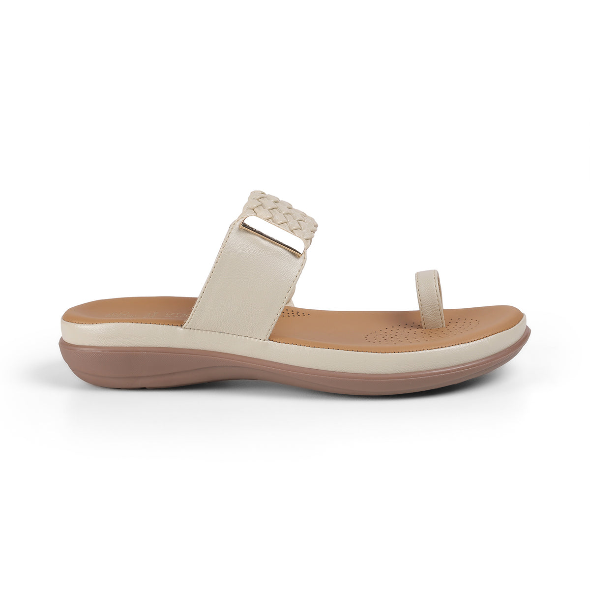 Tresmode Auma Cream Women's Casual Platform Flats