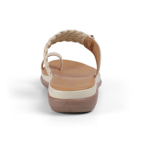 Tresmode Auma Cream Women's Casual Platform Flats