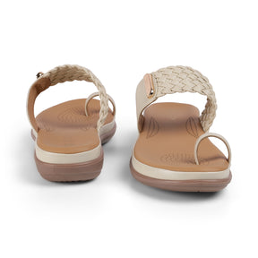Tresmode Auma Cream Women's Casual Platform Flats