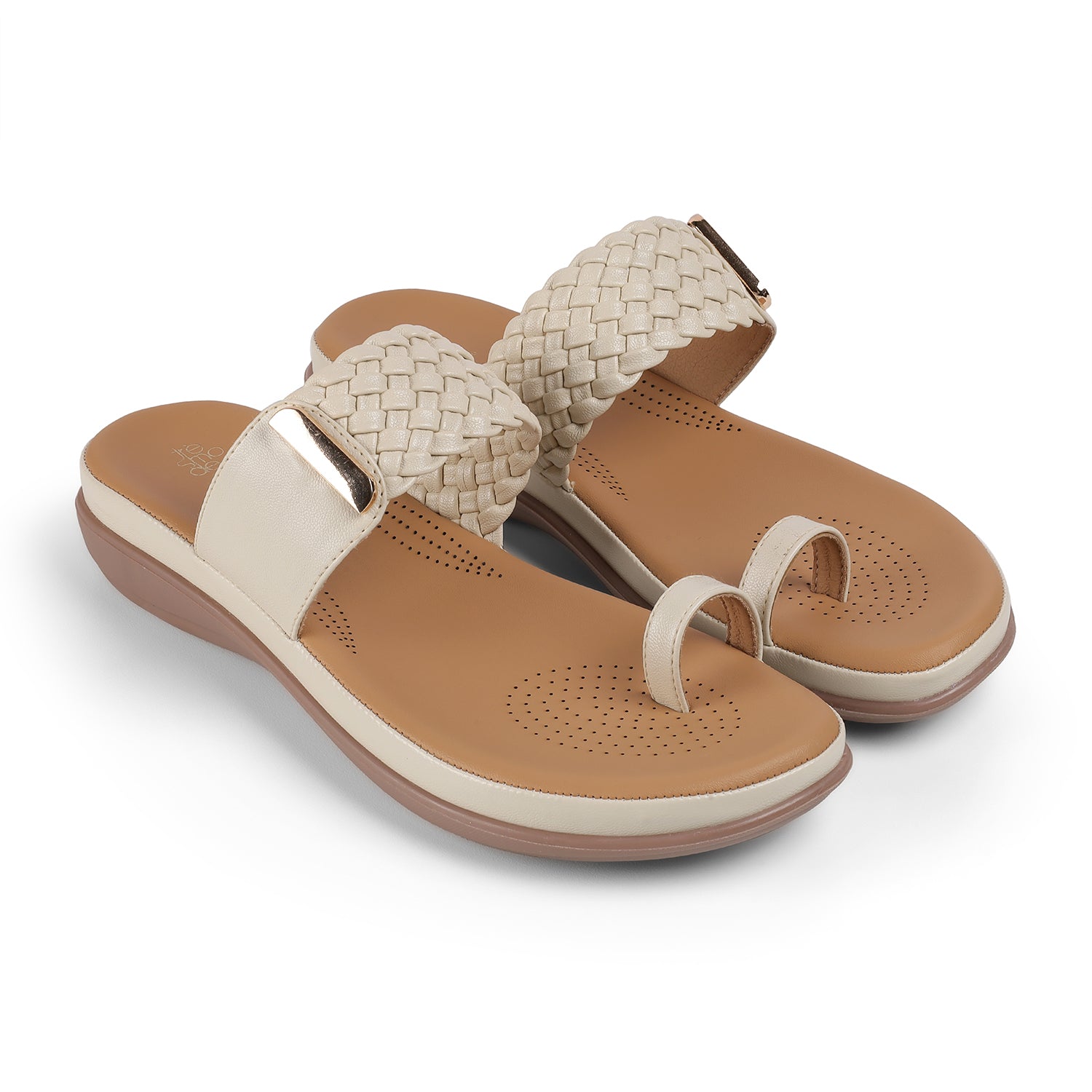 Tresmode Auma Cream Women's Casual Platform Flats