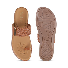 Tresmode Auma Tan Women's Casual Platform Flats