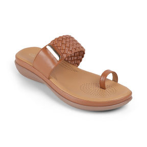 Tresmode Auma Tan Women's Casual Platform Flats