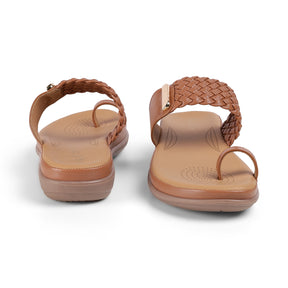 Tresmode Auma Tan Women's Casual Platform Flats