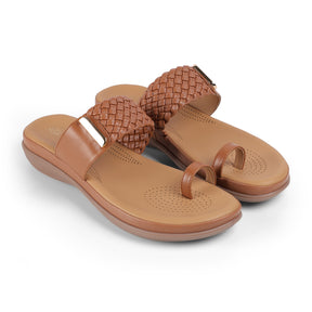 Tresmode Auma Tan Women's Casual Platform Flats