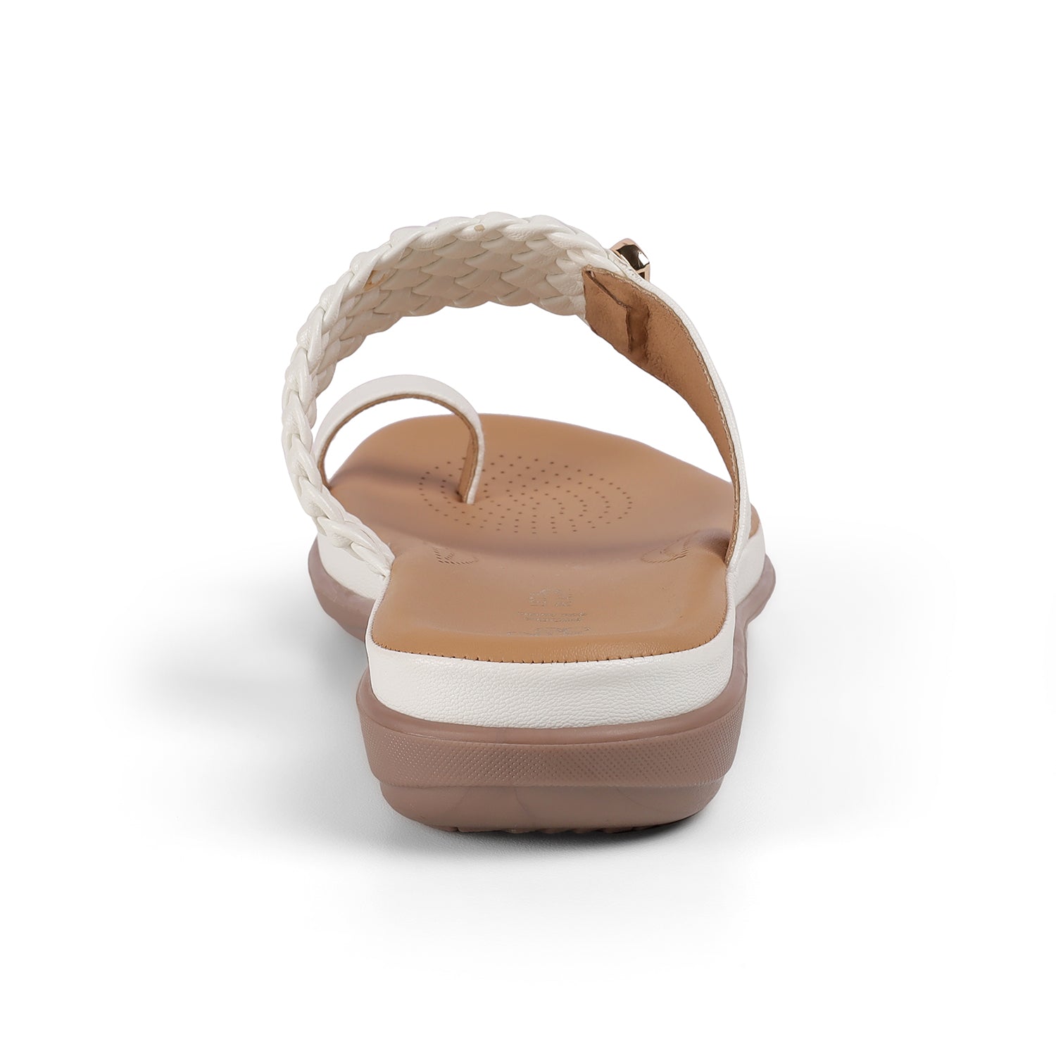 Tresmode Auma White Women's Casual Platform Flats