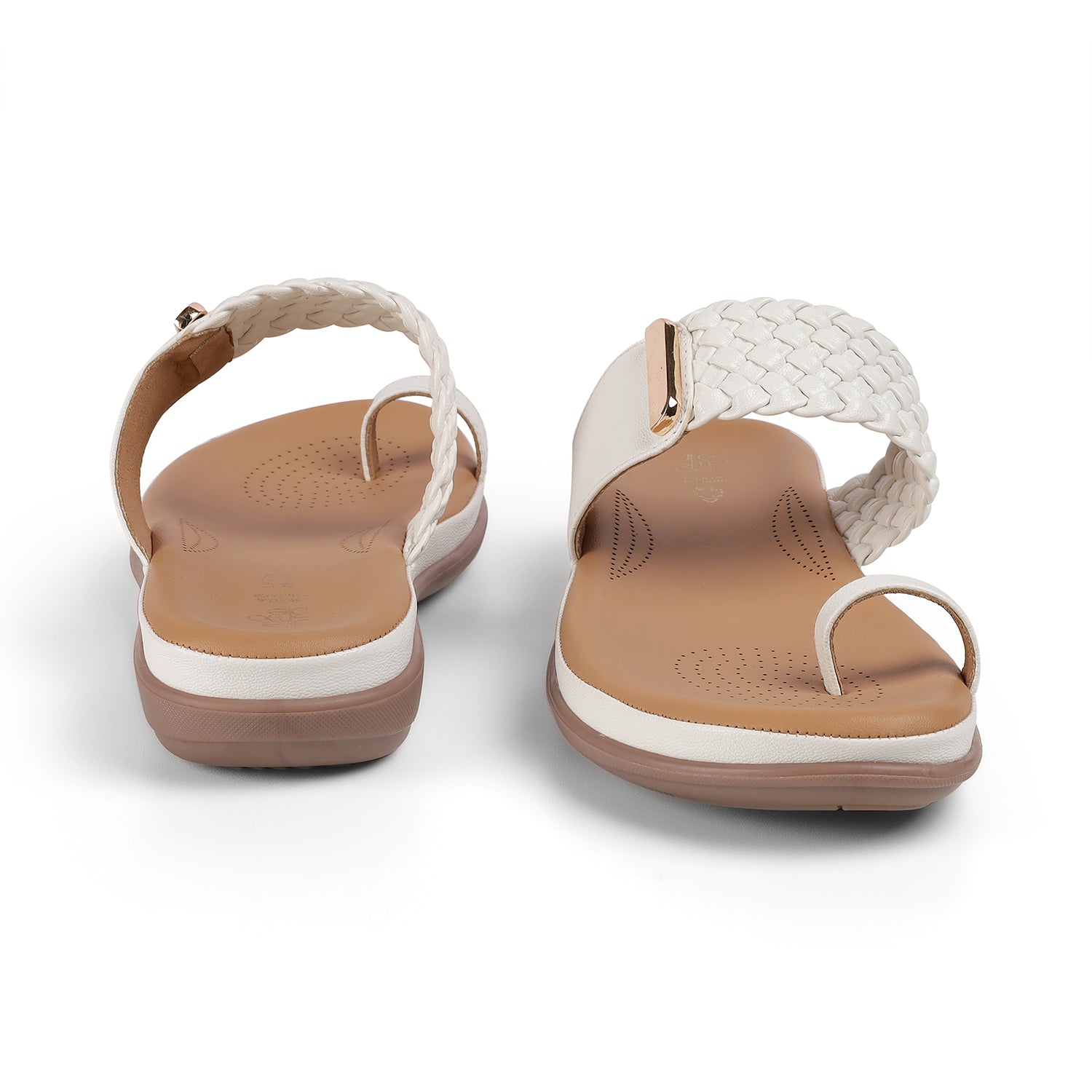 Tresmode Auma White Women's Casual Platform Flats