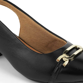 Tresmode Beshim Black Women's Slingback Pumps