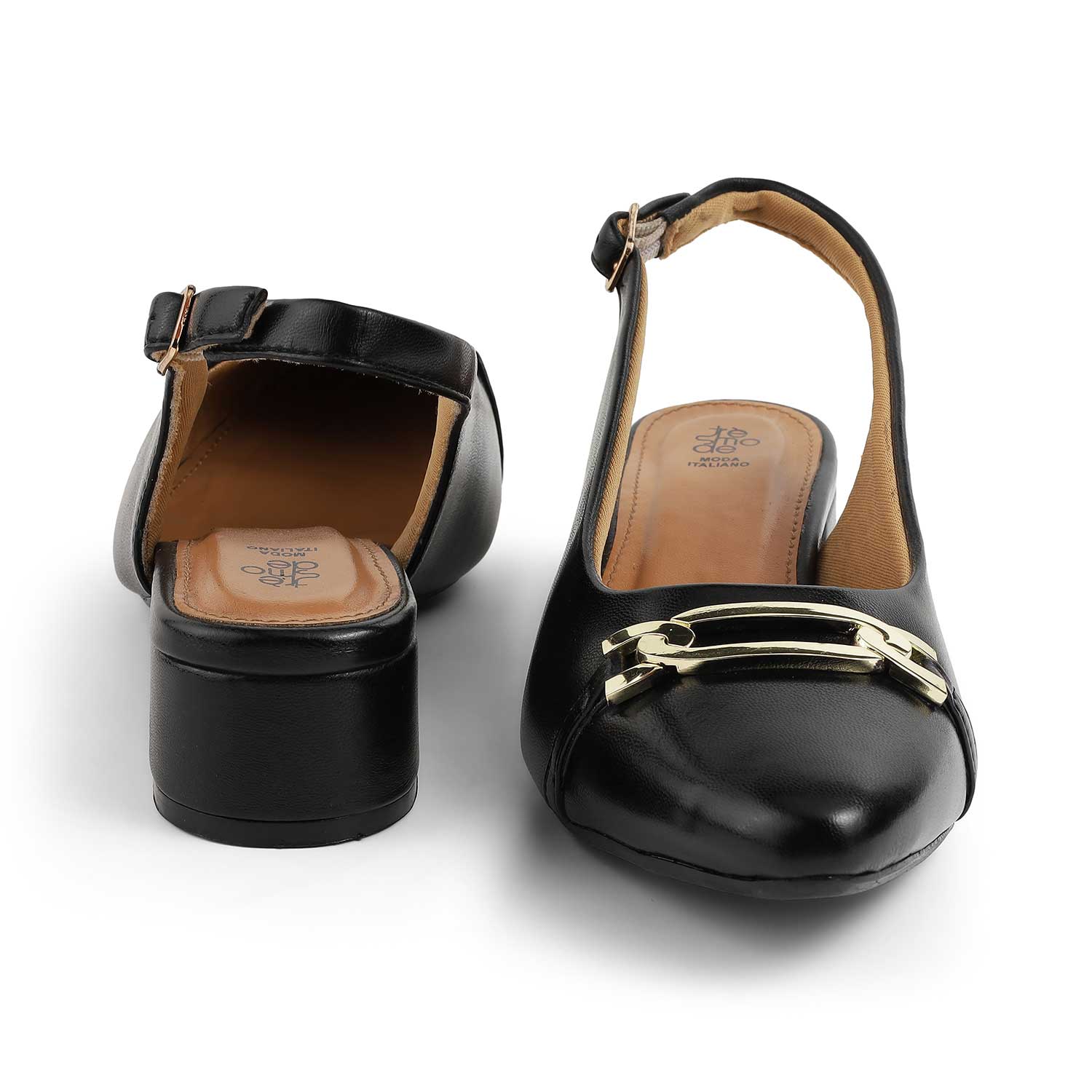 Tresmode Beshim Black Women's Slingback Pumps