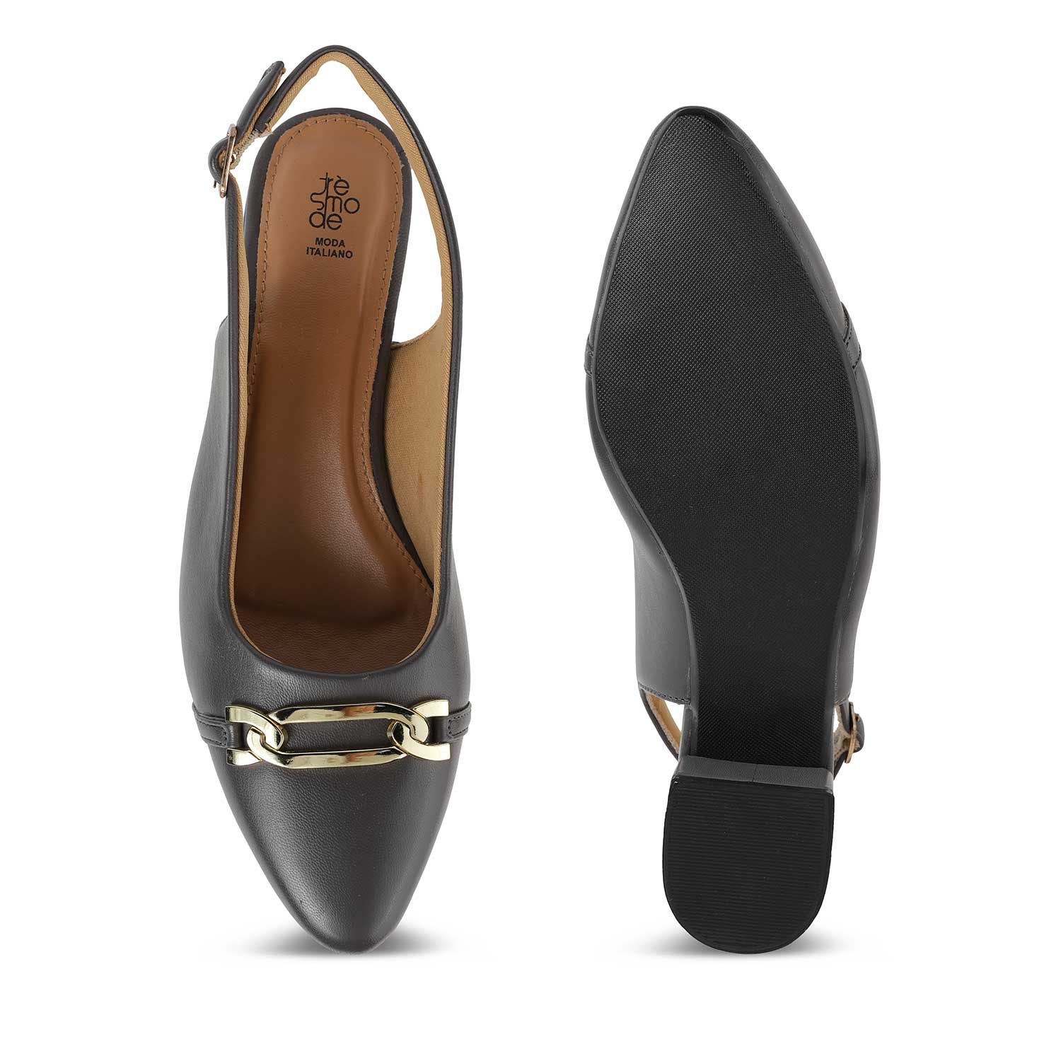 Tresmode Beshim Grey Women's Slingback Pumps