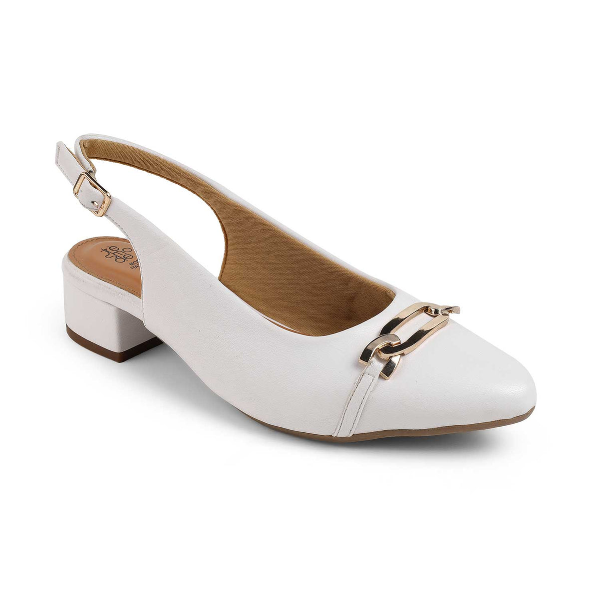 Tresmode Beshim White Women's Slingback Pumps
