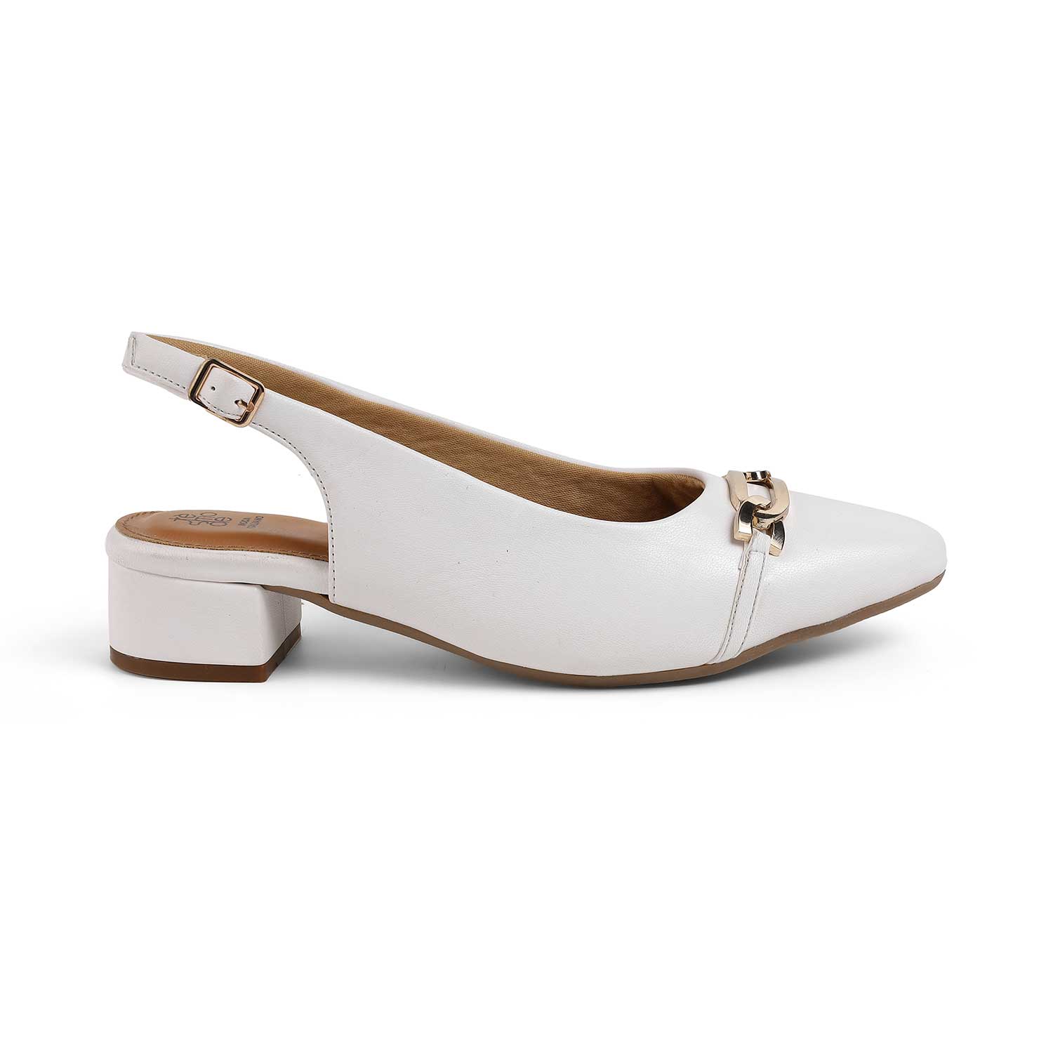 Tresmode Beshim White Women's Slingback Pumps