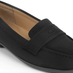 Tresmode Bework Black Women's Casual Loafers