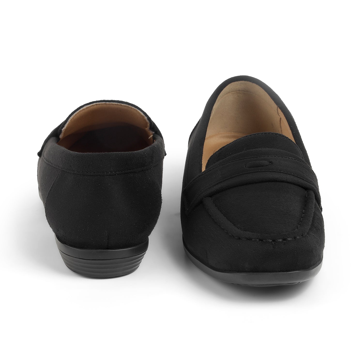 Tresmode Bework Black Women's Casual Loafers