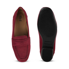Tresmode Bework Wine Women's Casual Loafers