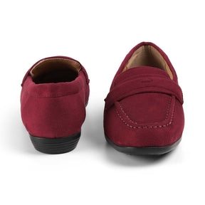 Tresmode Bework Wine Women's Casual Loafers