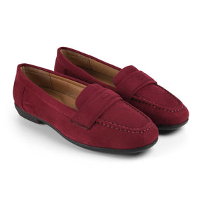 Tresmode Bework Wine Women's Casual Loafers