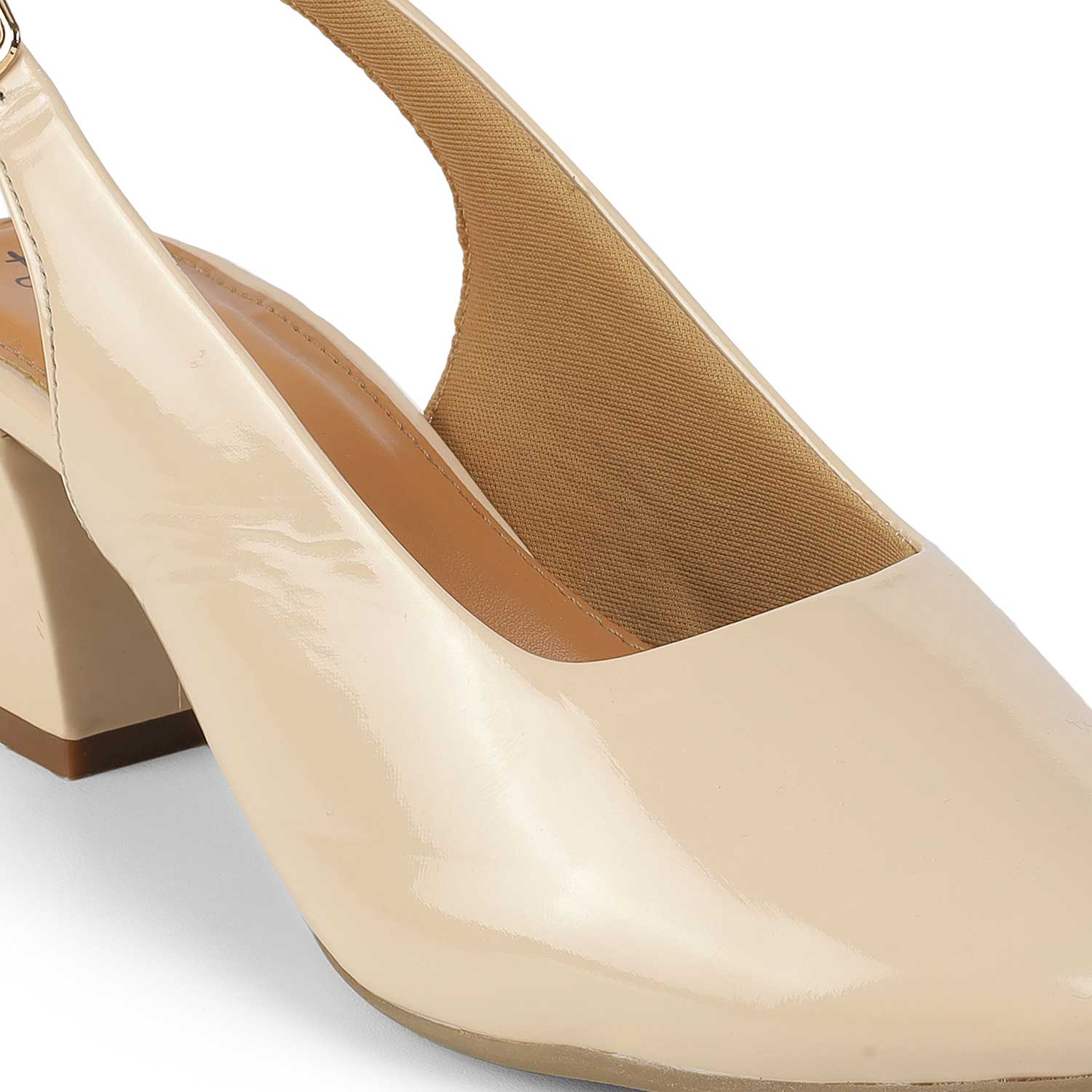 Tresmode Coat Beige Women's Dress Slingback Block Heel Sandals